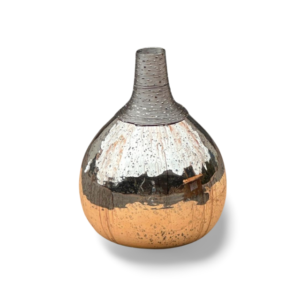 Stone The Crows Large Metalwork Glass Silver Vase RRP £100