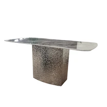 Roma Dining Table in Crystal Grey Marble