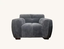 Aluxo Harlem Armchair in Steel Velvet
