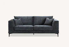 Aluxo Lenox 3 Seater Sofa in Steel Velvet