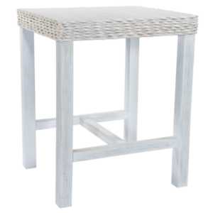 Maya White Wash Rattan Bar Table