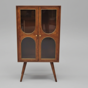 Agwari Wooden 2 Door Glass Cabinet